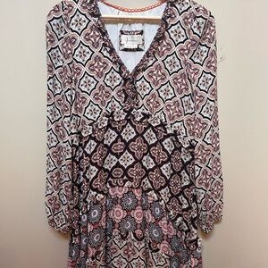 Anthropologie Black and White Patterned Blouse